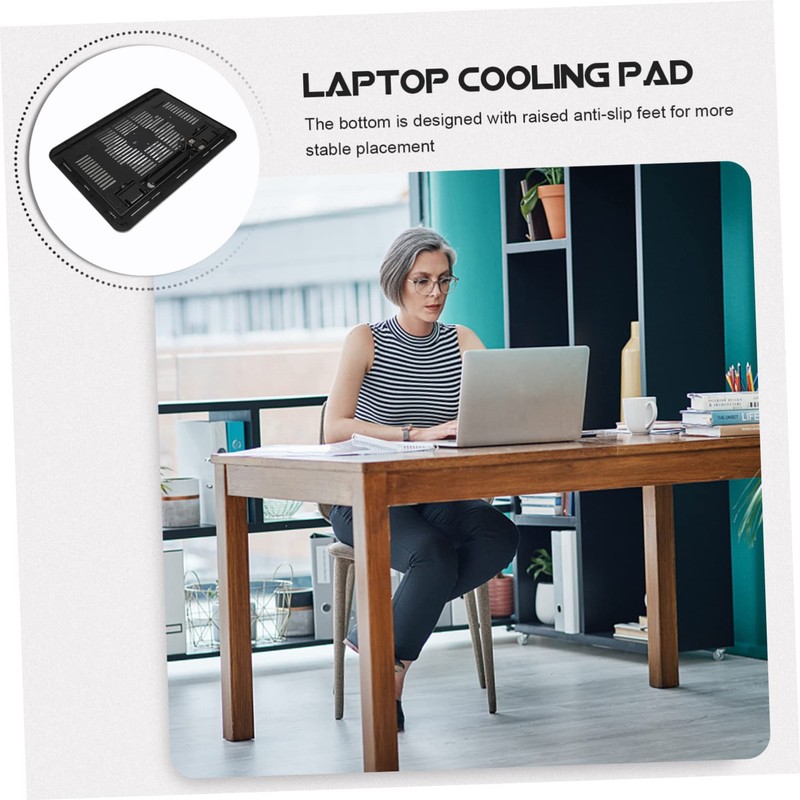 KICHOUSE Silent Laptop Cooler Cooling Pad Laptop Stand for Gaming