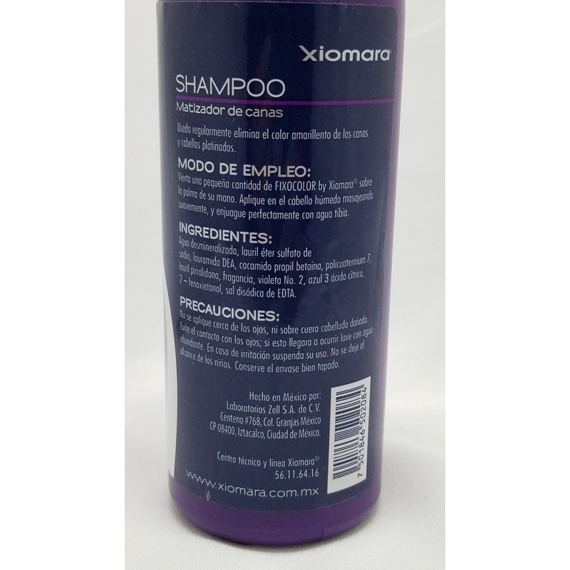 XIOMARA Abrillanta Y Platina Las Canas Shampoo Matizador de Canas