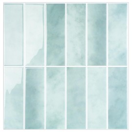 AdoDecor Peel and Stick Tile，New Upgrade Thicker Design Self Adhesive 12" x 12" Large Premium Peel and Stick Backsplash for Kitchen (Mint Green).