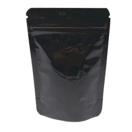 MITOB 100 Pieces Stand Up Mylar Bags Plastic Window Pouch for Zip Food Storage Lock Aluminum Foil Bag Candy Packing Zipper Lock Resealable (5.5x7.9 inch, Black)