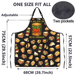 CMNIM Sandwich Aprons Sandwich Chef Apron Kitchen Apron I'm Just Here for the BLT Sandwich Lover Gifts Sandwich Maker Apron, Sandwich Aprons, Medium