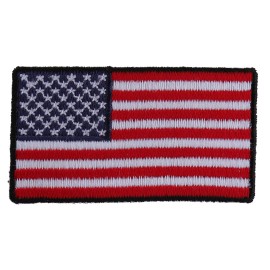 Ivamis US Flag Patch Black Border 2.5 Inch- 2.5x1.4 inch - P4942