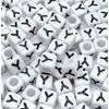 Ludthaw 100PCS Letter Beads Acrylic Square Alphabet Beads for Jewelry