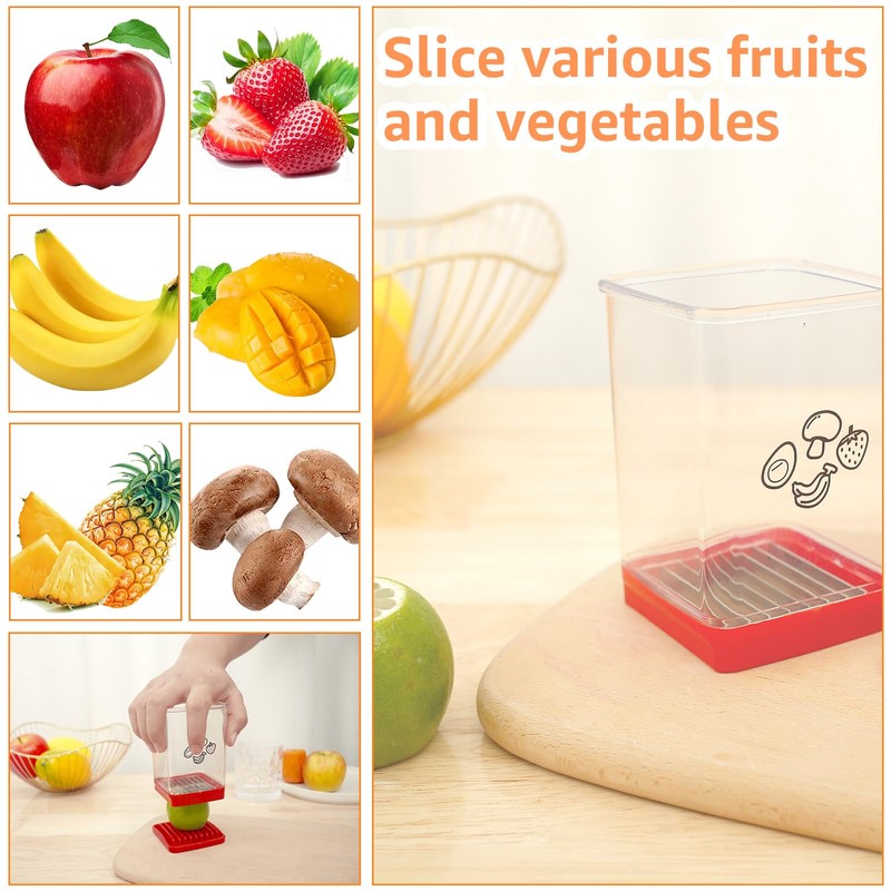 Speed Slicer with Push Plate Portable Cup Slicer Efficient Fruit
