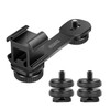 Triple Hot Shoe Adapter, 1/4 Inch Screw Adapter, 3 in