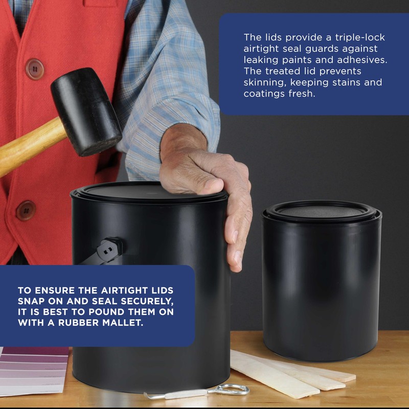 Master Elite 1 Quart Empty Plastic Paint Can Bucket, Pack