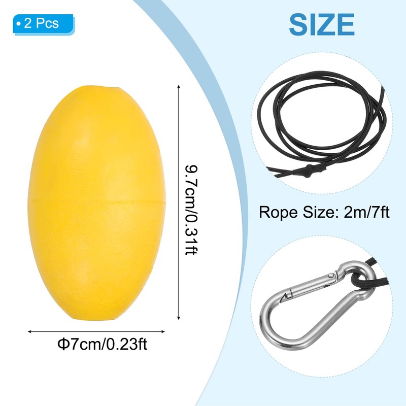 PATIKIL 7FT Float Rope Tow Line, 2 Set Heavy Duty