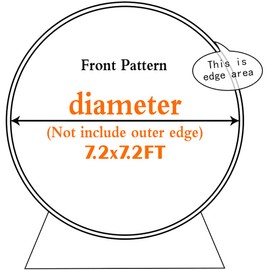 PHMOJEN Burnout or Bow Gender Reveal Round Backdrop Cover, 7.2ft Polyester Boy or Girl Blue or Pink Baby Shower Circle Backdrop Cover, Newborn Baby Shower Chic Circular Arch Cover YMBXTPH232