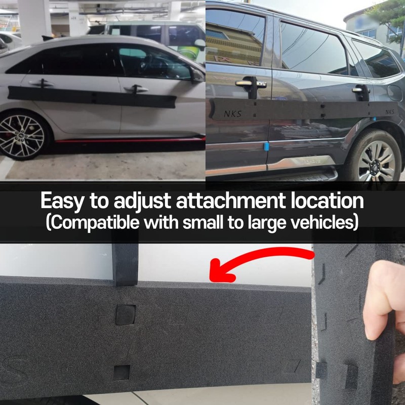 NKS Car Door Dent Protector - Non-Magnetic Removable Guard for