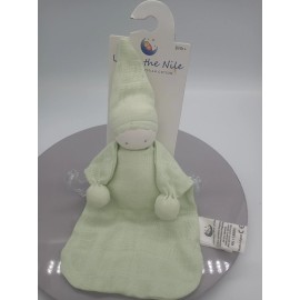 Under the Nile Organic Cotton Baby Rag Doll Lovey Security Toy Mint Green Gown