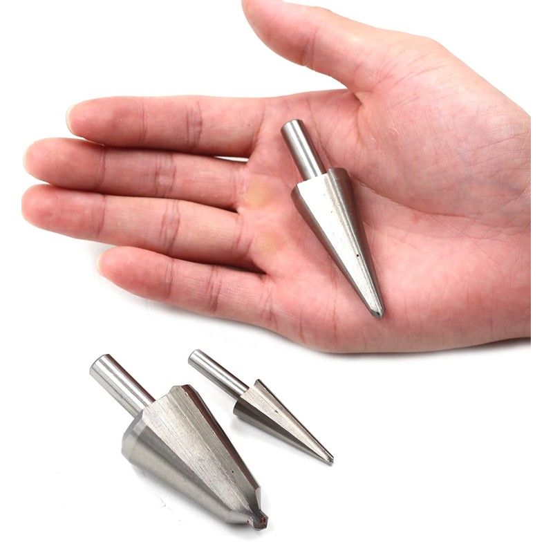 Driak 3pcs 16-30.5mm,5-20mm,3-14mm HSS Taper Power Drill Bit Umbrella Step