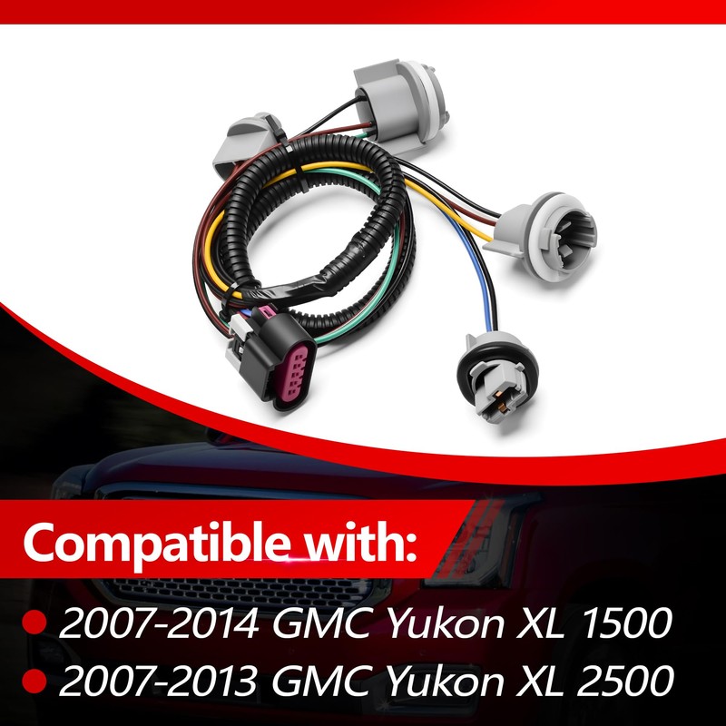 Tail Light Wiring Harness Compatible with 2007-2014 GMC Yukon XL