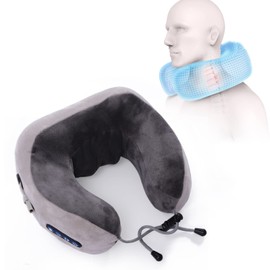 LIAPDG 3-in-1 Vibrating Neck Pillow, Multi-Function Massage Neck Pillow Wireless Home Rest Neck Pillows Portable Heated Massage with Three Gears & Adjustable Rope for The Elderly, Office Workers