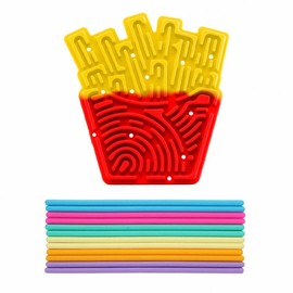 Silicone Sensory Fidget Toys Sensory Activity Board For Stress Anxiety Calm Down Travel Airplane Essentials Toys:_Red Yellow