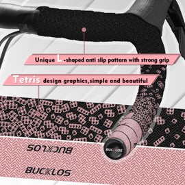 BUCKLOS Bike Handlebar Tape for Road Bike Comfortable Bicycle Handlebar Tape EVA Bike Bar Tape Grip 2 Pcs Bicycle Drop Bar Wraps Pink