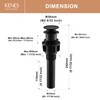 KENES Bathroom Vessel Sink Pop Up Drain Without Overflow Assembly,