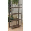 International Caravan Wicker Resin 4-Tier Baker Rack, Antique Brown