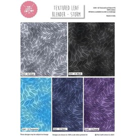 Craft Cotton Company Craft Cotton Co. Textured Leaf Blender 100% Cotton 45x55cm Wide Fat Quarter Ideal for Crafting & Displays, Dress Fabric, Fancy Dress Costumes (Storm), 3340-02