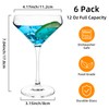 YARYOUNG 12Oz Martini Glasses Set of 6 Dishwasher Safe Long