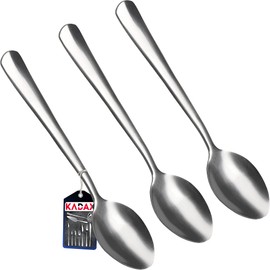 KADAX Stainless Steel Coffee Spoons, Set of 3, Minimalist Teaspoon, Espresso Spoon, Coffee Spoon Set, Spoon for Tea, Coffee, Dishwasher Safe (Silver)