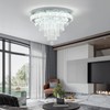 CLAIRDAI Dimmable Crystal Chandeliers Modern Chandeliers LED Flush Mount Crystal