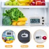 Fridge Thermometer Digital, Afenau 4Pcs Fridge Freezer Thermometer with Hook,