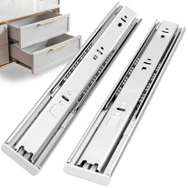 10 inch Soft Self Close Drawer Slides 6 Pairs (12pcs) Full Extension Ball Bearing 3 fold Full Stretch Side Mount Drawer Slides 100 LB Capacity Drawer Slide 10" Silver