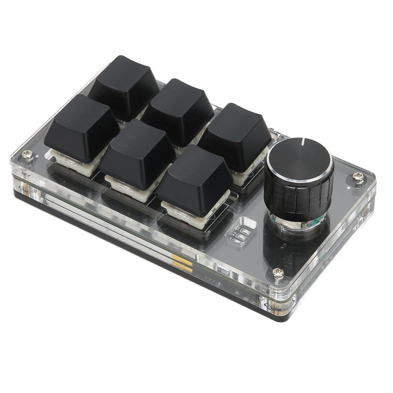 Mechanical Gaming Keypad 6 Keys 1 Knob Small USB Wireless