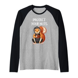 Baseball Catcher Squirrel Lover Funny Softball Boys Girls Raglan Baseball Tee