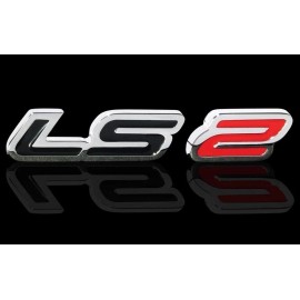 West Coast Corvette / Camaro LS2 Billet Chrome Badge : Corvette 2005-2013 C6 & Z06 (.5" tall)
