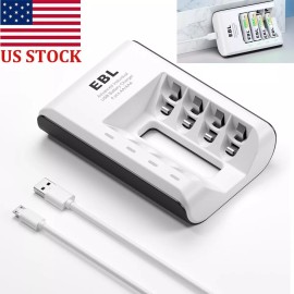 EBL Intelligent Battery Charger 4 Slot For AA AAA NI-CD NI-MH Rechargeable Batteries
