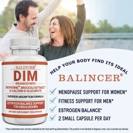 Balincer DIM Enhanced capsule containing bioflavonoids - estrogen balance 120 Capsules