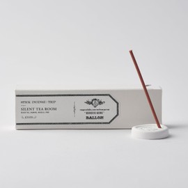 BALLON Stick Incense Silent Tea Room Incense, 20 Incense Sticks with Incense Holder