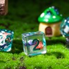 cusdie Polyhedral DND Dice Set Resin Dice Filled Dice for