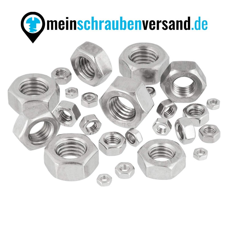 Hexagon nuts M3-M12 (standard design) DIN 934 ISO 4032 stainless