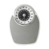 InstaTrack Large Dial Metal Analog Bathroom Scale with Silver Mat,