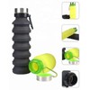 Botella de agua plegable de silicona congelable (negro)