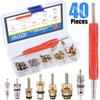 Glarks 40Pcs Car Air Conditioner Valve Core Schrader Valve Cores