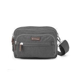 biaggi Flexmates Convertible Anti-Theft Pouch – RFID Crossbody, Sling, Wristlet, or Belt Bag | Water-Resistant Nylon | Lightweight Travel Purse for College, Weekend, City Life –Grey