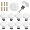 AvoDovA 10PCS Crackle Cabinet Knob, Vintage Drawers Knobs, 34MM Kitchen