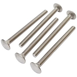 M12 12mm x 150mm A2 Stainless Steel Cup Square Carriage Bolts Without Nuts (Pack of 5 Coach Bolts)