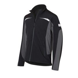 KÜBLER WEATHER Softshelljacke schwarz, Größe XS, Unisex-Arbeitsjacke aus Mischgewebe, wind- und wasserabweisende Softshelljacke von KÜBLER Workwear