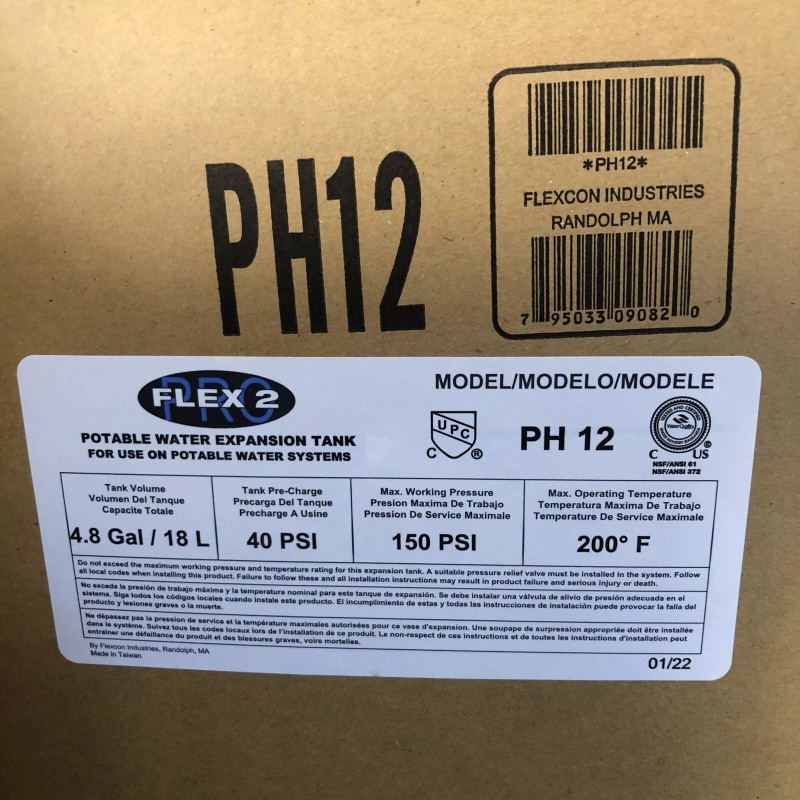 Proflex Pro flex 2 PH12 4.8gal water heater expansion tank
