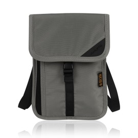 Guittly Neck Pouch with RFID Protection, Neck Pouch Men Women Waterproof Travel Wallet with Adjustable Neck Strap for Smartphone Travel Documents Passport Cash Cards and Keys, gray, Neck pouch with