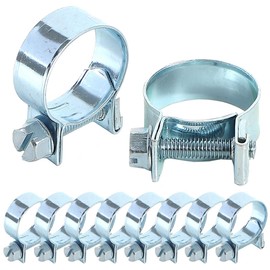TKY Hose Band, Adjustable, 304 Stainless Steel, Fixed Hose, Water Hose, Fuel Hose, Set of 10 (14-16mm)