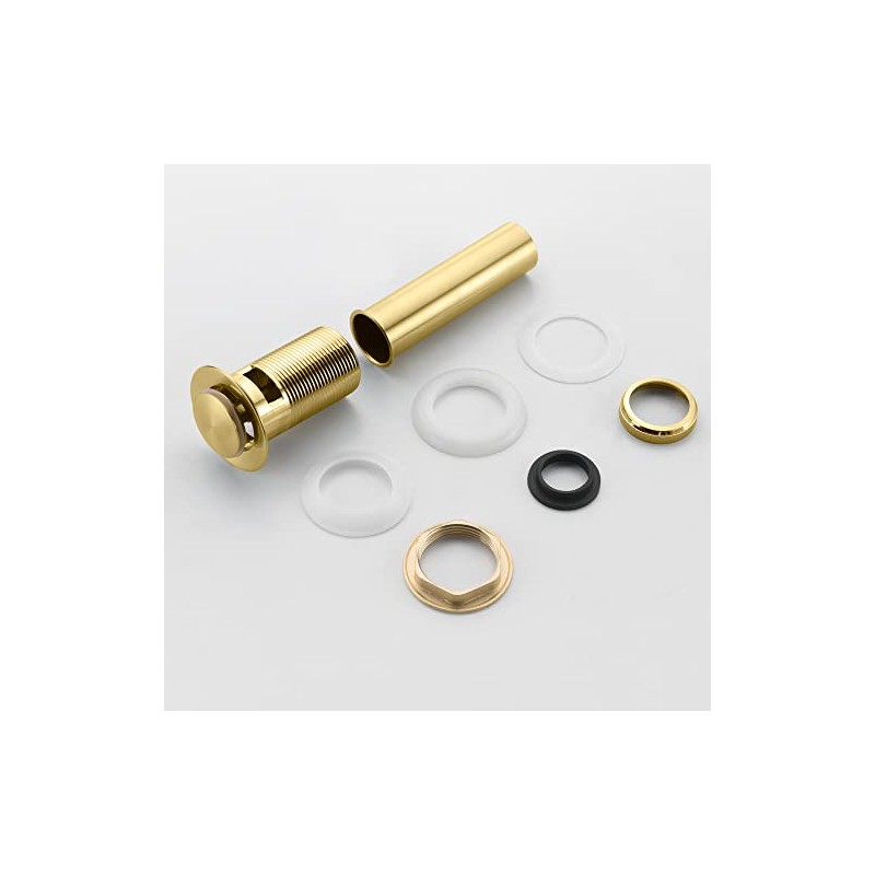 SUMERAIN Brass Pop Up Drain Stopper for Bathroom Sink with