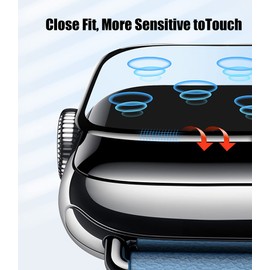 GMUJIAO 3 Pack Screen Protector for Garmin Venu SQ2,3D Curved Edge Anti-Scratch Bubble Free HD Ultra Shatterproof Flexible Protector Film [Anti-Scratch]-Black