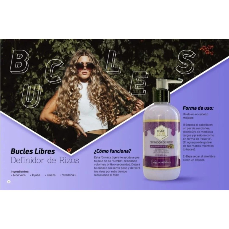 Femme Dór Definidor De Rizos 330ml Femme D´or + Envío