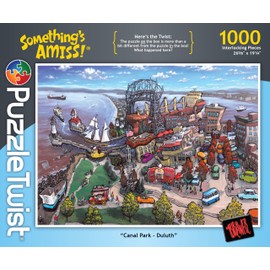 PuzzleTwist Jigsaw Puzzle | Canal Park - Duluth | Something's Amiss! Series | 1000 Pieces | City Ships Family Pastime