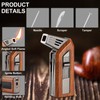 FLABOX 3 in 1 Soft Flame Lighter,Refillable Butane Lighter with